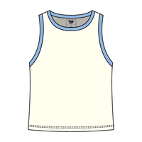 High Neck Rib Tank with Contrast Trim - The Collegiate Lineup