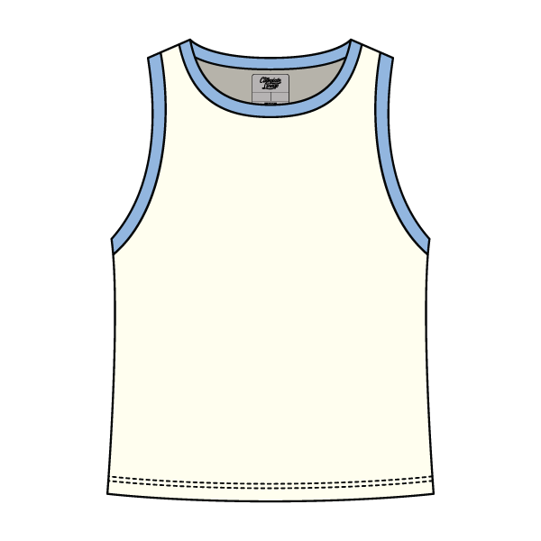 High Neck Rib Tank with Contrast Trim - The Collegiate Lineup
