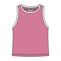 High Neck Rib Tank with Contrast Trim - The Collegiate Lineup