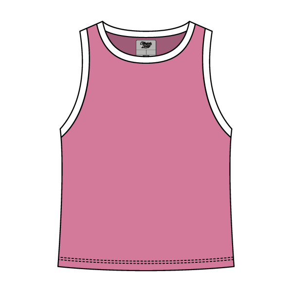 High Neck Rib Tank with Contrast Trim - The Collegiate Lineup