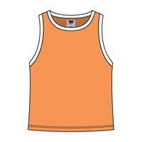High Neck Rib Tank with Contrast Trim - The Collegiate Lineup