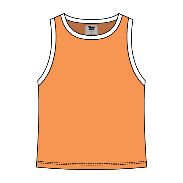 High Neck Rib Tank with Contrast Trim - The Collegiate Lineup