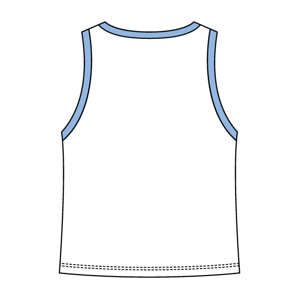 High Neck Rib Tank with Contrast Trim - The Collegiate Lineup