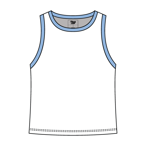 High Neck Rib Tank with Contrast Trim - The Collegiate Lineup