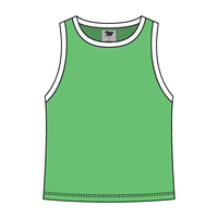 High Neck Rib Tank with Contrast Trim - The Collegiate Lineup
