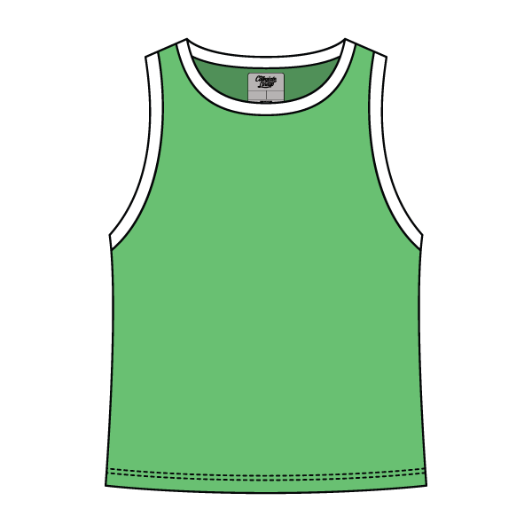 High Neck Rib Tank with Contrast Trim - The Collegiate Lineup