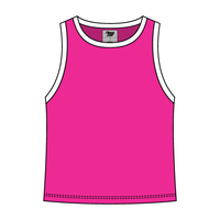 High Neck Rib Tank with Contrast Trim - The Collegiate Lineup
