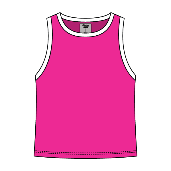 High Neck Rib Tank with Contrast Trim - The Collegiate Lineup
