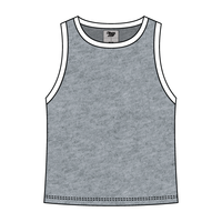 High Neck Rib Tank with Contrast Trim - The Collegiate Lineup