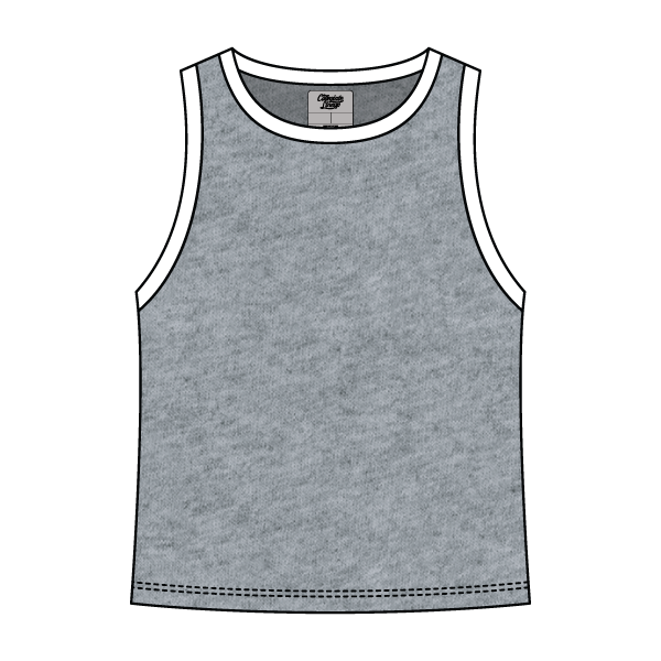 High Neck Rib Tank with Contrast Trim - The Collegiate Lineup