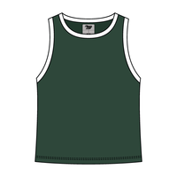 High Neck Rib Tank with Contrast Trim - The Collegiate Lineup