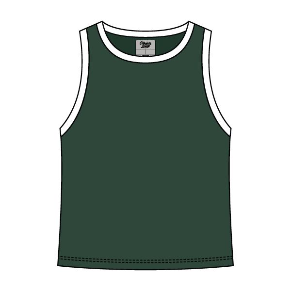 High Neck Rib Tank with Contrast Trim - The Collegiate Lineup