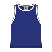 High Neck Rib Tank with Contrast Trim - The Collegiate Lineup