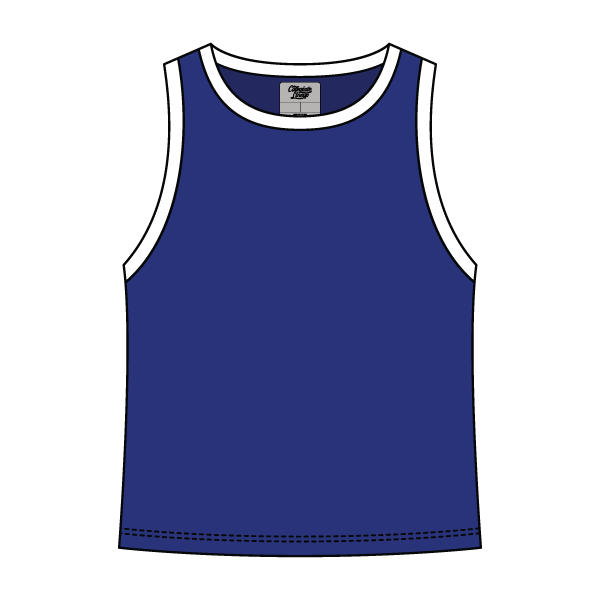 High Neck Rib Tank with Contrast Trim - The Collegiate Lineup
