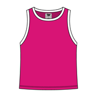 High Neck Rib Tank with Contrast Trim - The Collegiate Lineup