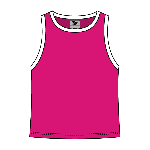 High Neck Rib Tank with Contrast Trim - The Collegiate Lineup