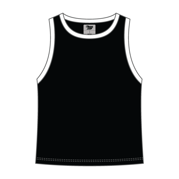 High Neck Rib Tank with Contrast Trim - The Collegiate Lineup