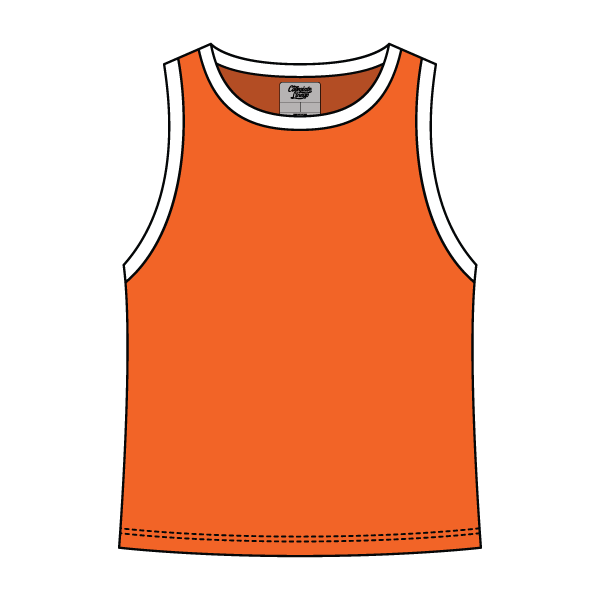 High Neck Rib Tank with Contrast Trim - The Collegiate Lineup