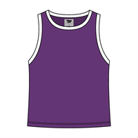 High Neck Rib Tank with Contrast Trim - The Collegiate Lineup
