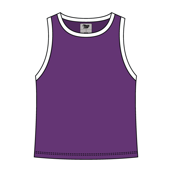 High Neck Rib Tank with Contrast Trim - The Collegiate Lineup