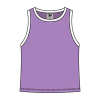 High Neck Rib Tank with Contrast Trim - The Collegiate Lineup