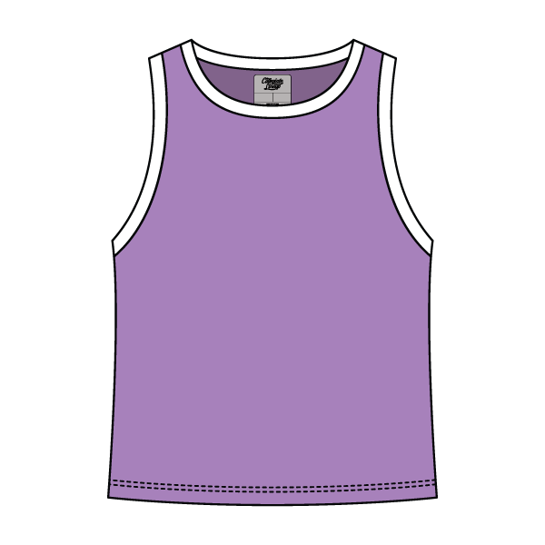 High Neck Rib Tank with Contrast Trim - The Collegiate Lineup