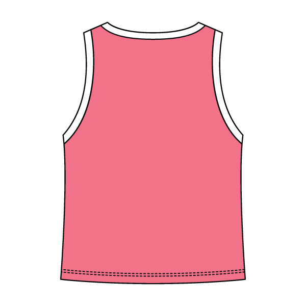 High Neck Rib Tank with Contrast Trim - The Collegiate Lineup