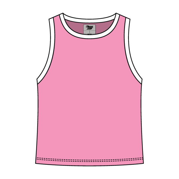 High Neck Rib Tank with Contrast Trim - The Collegiate Lineup