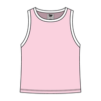 High Neck Rib Tank with Contrast Trim - The Collegiate Lineup