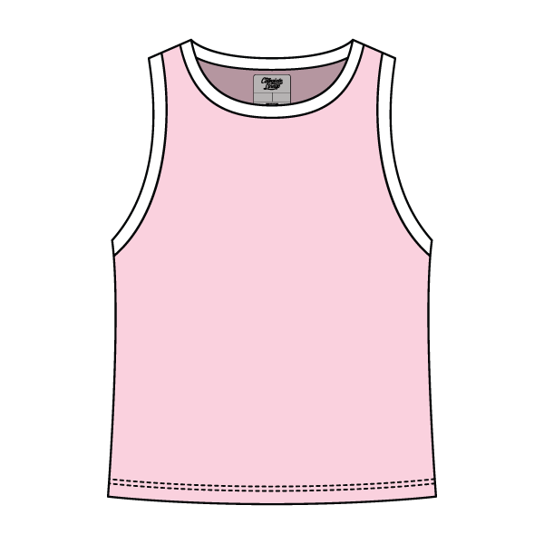 High Neck Rib Tank with Contrast Trim - The Collegiate Lineup