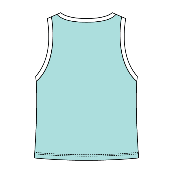 High Neck Rib Tank with Contrast Trim - The Collegiate Lineup