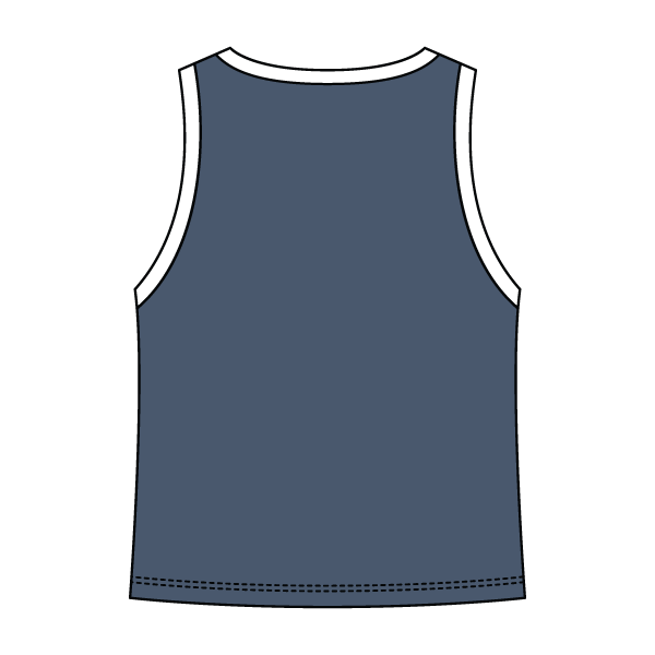 High Neck Rib Tank with Contrast Trim - The Collegiate Lineup