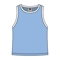 High Neck Rib Tank with Contrast Trim - The Collegiate Lineup