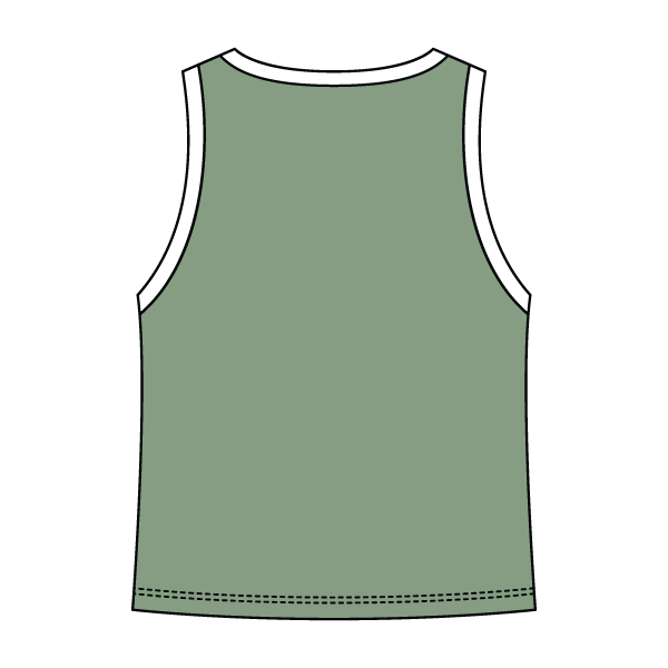 High Neck Rib Tank with Contrast Trim - The Collegiate Lineup