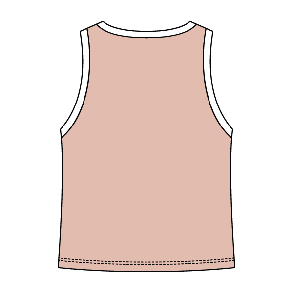 High Neck Rib Tank with Contrast Trim - The Collegiate Lineup