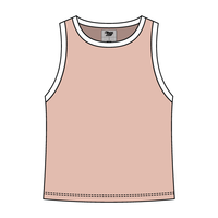 High Neck Rib Tank with Contrast Trim - The Collegiate Lineup