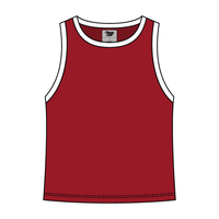 High Neck Rib Tank with Contrast Trim - The Collegiate Lineup