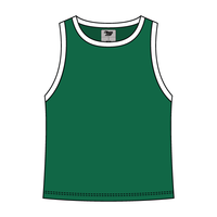 High Neck Rib Tank with Contrast Trim - The Collegiate Lineup