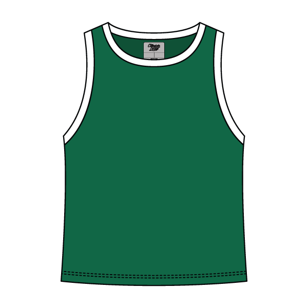 High Neck Rib Tank with Contrast Trim - The Collegiate Lineup