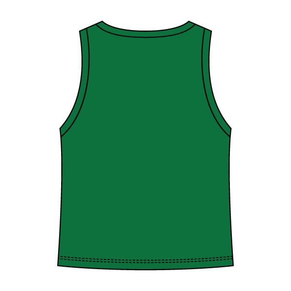 Ribbed High Neck Tank with Patch - The Collegiate Lineup