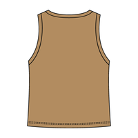 Ribbed High Neck Tank with Patch - The Collegiate Lineup