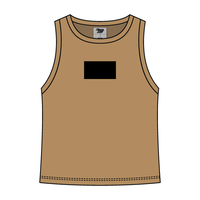 Ribbed High Neck Tank with Patch - The Collegiate Lineup