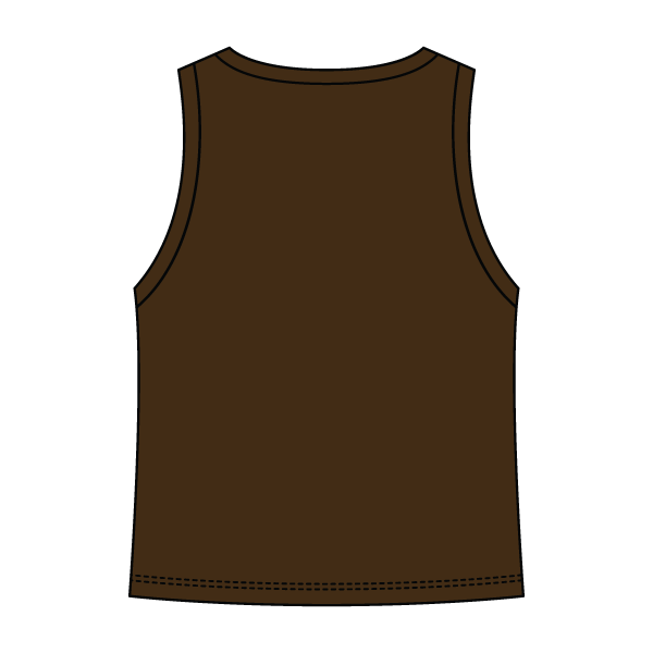 Ribbed High Neck Tank with Patch - The Collegiate Lineup