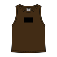 Ribbed High Neck Tank with Patch - The Collegiate Lineup
