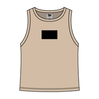 Ribbed High Neck Tank with Patch - The Collegiate Lineup