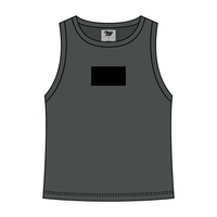 Ribbed High Neck Tank with Patch - The Collegiate Lineup