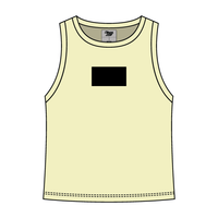 Ribbed High Neck Tank with Patch - The Collegiate Lineup