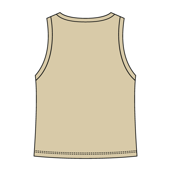 Ribbed High Neck Tank with Patch - The Collegiate Lineup