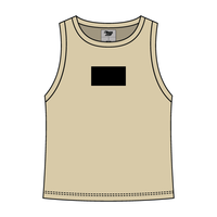 Ribbed High Neck Tank with Patch - The Collegiate Lineup