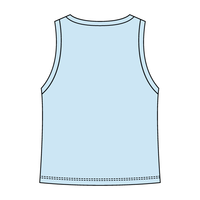 Ribbed High Neck Tank with Patch - The Collegiate Lineup